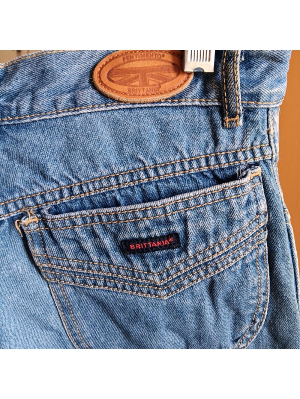 27x34 Britannia Tue Vintage 70's High-Waisted Disco Boho Denim Indigo Denim